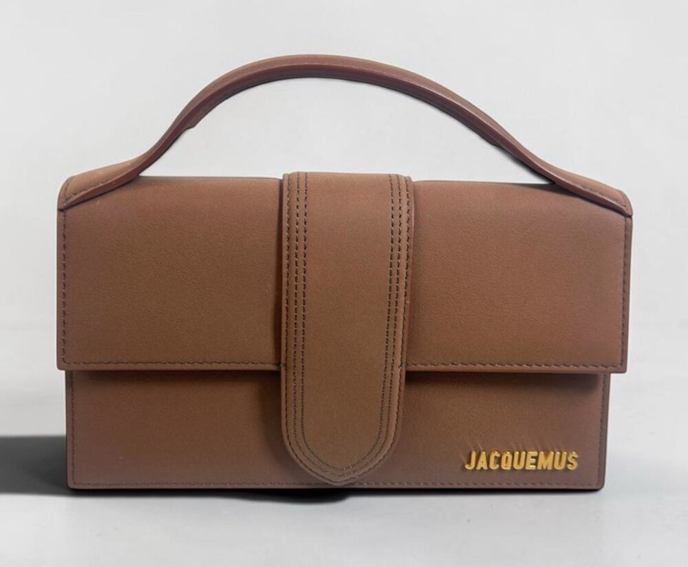 Jacquemus Le Grand Bambino Brown Leather Calfskin Crossbody with Dust Bag ~ NEW~